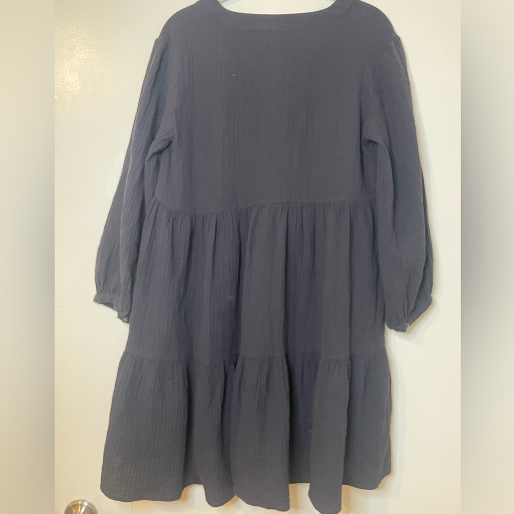 Madewell dark gray Long Sleeve Lightspun Dress - Picture 7 of 7